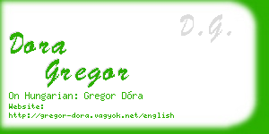 dora gregor business card